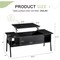Modern Wood Coffee Table with Lift-Top Adjustable Desk and Storage Shelf for Living Room